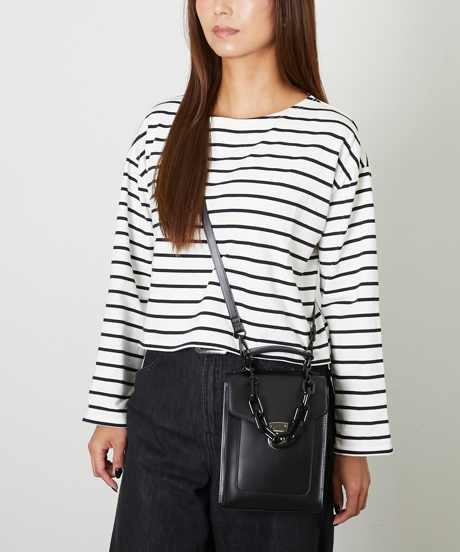 vetro(ヴェトロ) 牛革チェーンショルダー 縦型 (imu-033)