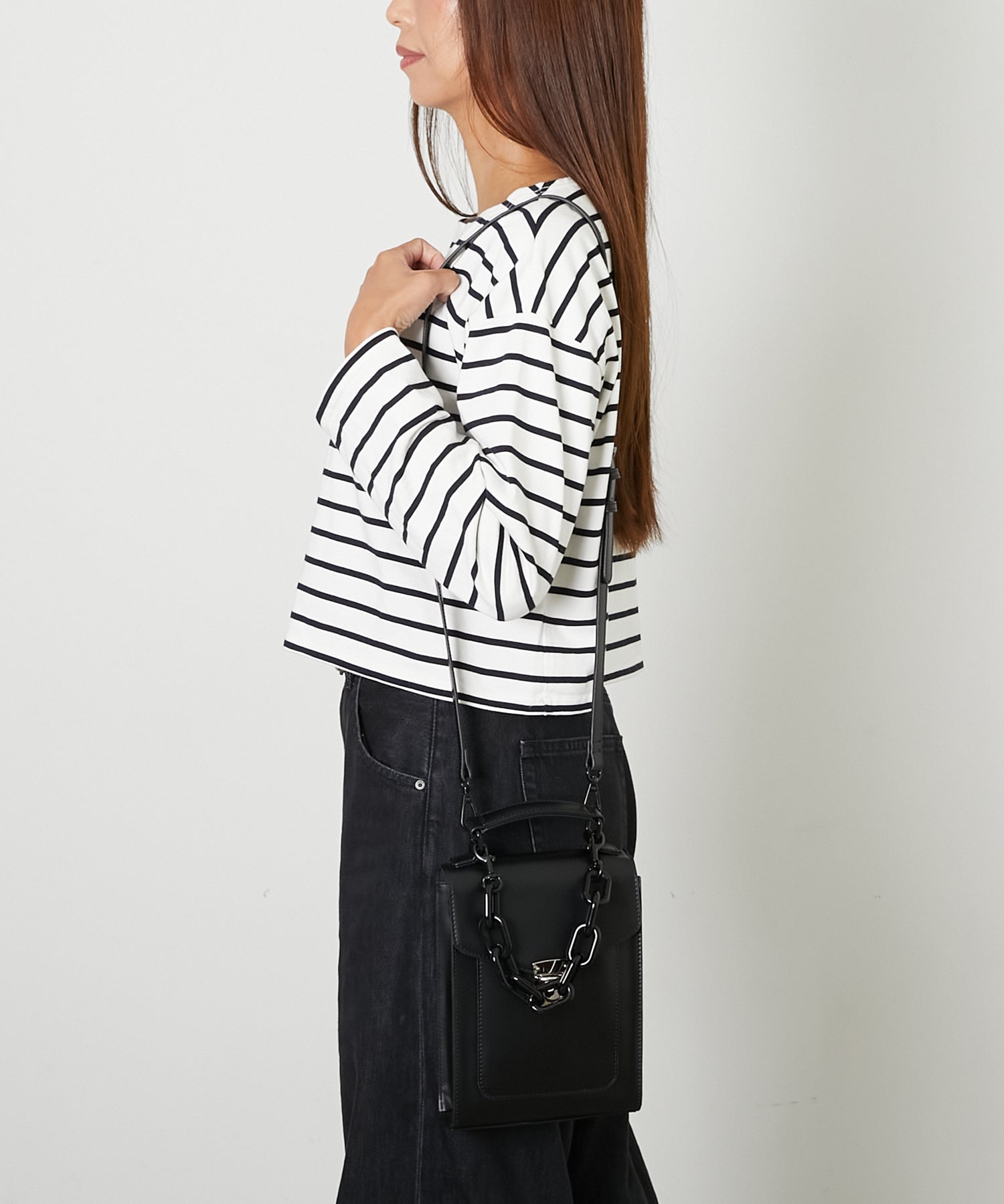 vetro(ヴェトロ) 牛革チェーンショルダー 縦型 (imu-033)