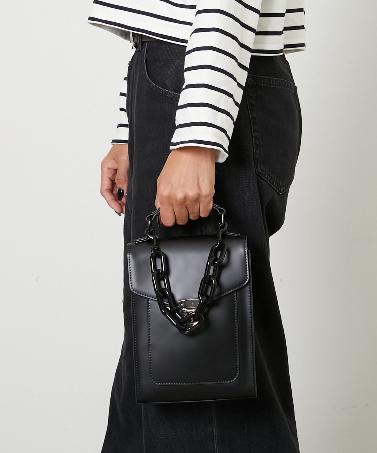 vetro(ヴェトロ) 牛革チェーンショルダー 縦型 (imu-033)